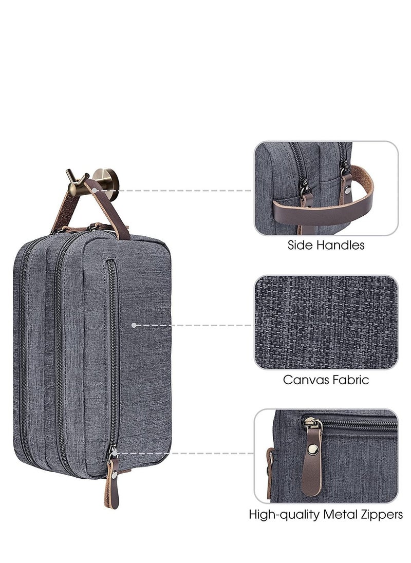 Excefore Toiletry Bag, Toiletry Waterproof Hanging Bag, Oxford ClothTravel Organizer Cosmetic Bag, Necessaries Case Wash Toiletry Bag, Lightweight Travel Shaving, for Men and Women (Gray)  - Image 2