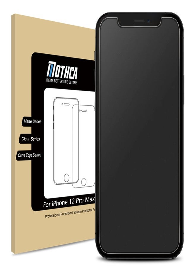 Mothca Matte Glass Screen Protector for iPhone 12 Pro Max [6.7-inch] Anti-Glare & Anti-Fingerprint Tempered Glass Film, Case Friendly -Smooth as Silk - Image 1
