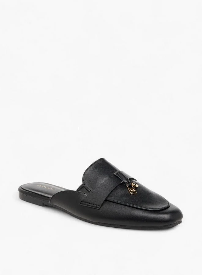 Flora Bella By Shoexpress Metal Accent Slip-On Mules