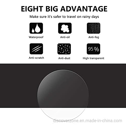 AUGEN HD Anti-Water, Anti-Mist, Anti-Fog, Waterproof Oblong Rearview Side Mirror Protective Film for Cars, Trucks - 95 X 95mm (Pack of 1 Set) - Image 3