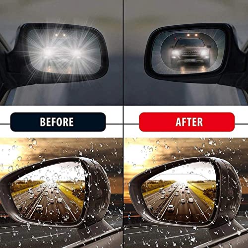 AUGEN HD Anti-Water, Anti-Mist, Anti-Fog, Waterproof Oblong Rearview Side Mirror Protective Film for Cars, Trucks - 95 X 95mm (Pack of 1 Set) - Image 2