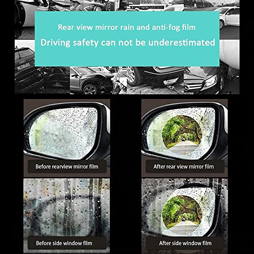 AUGEN HD Anti-Water, Anti-Mist, Anti-Fog, Waterproof Oblong Rearview Side Mirror Protective Film for Cars, Trucks - 95 X 95mm (Pack of 1 Set) - Image 4