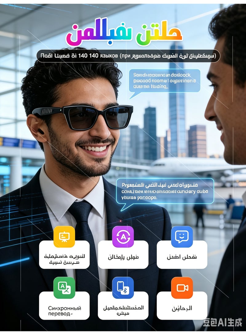 نظارات ذكية بلوتوث صوتية للرجال والنساء مع فلتر الضوء الأزرق وعدسات مستقطبة متغيرة الألوان - Image 4