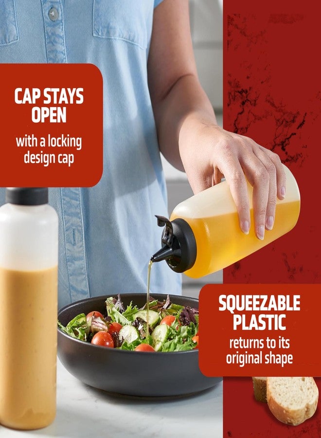 MIGHTY STRONG 6 Pack Condiment Squeeze Bottles for Sauces and Liquids – 16 oz Plastic Refillable Squirt Bottles for Ketchup, Oils, and Condiments – Multipurpose Condiment Containers for Kitchen, BBQ & Cooking - Image 5
