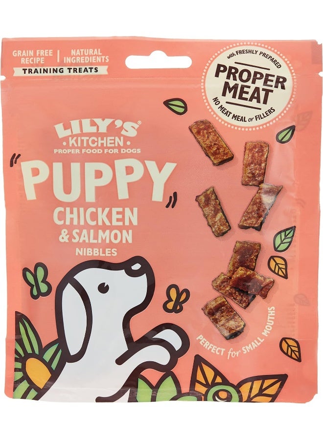 LILY'S KITCHEN Chicken and Salmon Nibbles Puppy Treats- 70G - Image 1