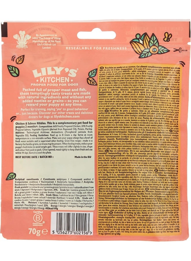 LILY'S KITCHEN Chicken and Salmon Nibbles Puppy Treats- 70G - Image 2
