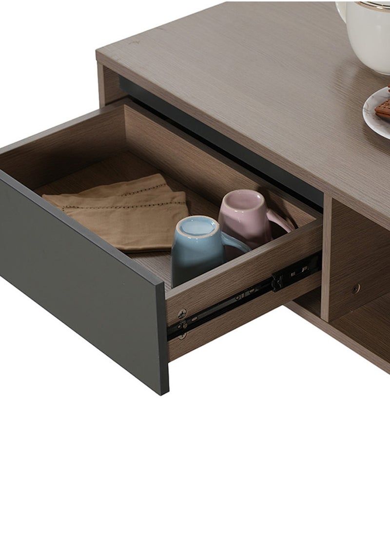 ROYALOAK Dexter Coffee Table | MDF | Melamine Finish | Modern Design | Telescopic Channel | Ample Storage | Engineered Wood | Multifunctional Coffee Table | Coffee Table for Living Room | Coffee Table for Room  - Image 5