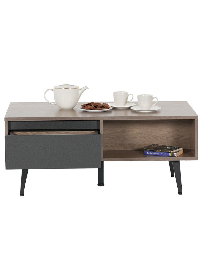 ROYALOAK Dexter Coffee Table | MDF | Melamine Finish | Modern Design | Telescopic Channel | Ample Storage | Engineered Wood | Multifunctional Coffee Table | Coffee Table for Living Room | Coffee Table for Room  - Image 3