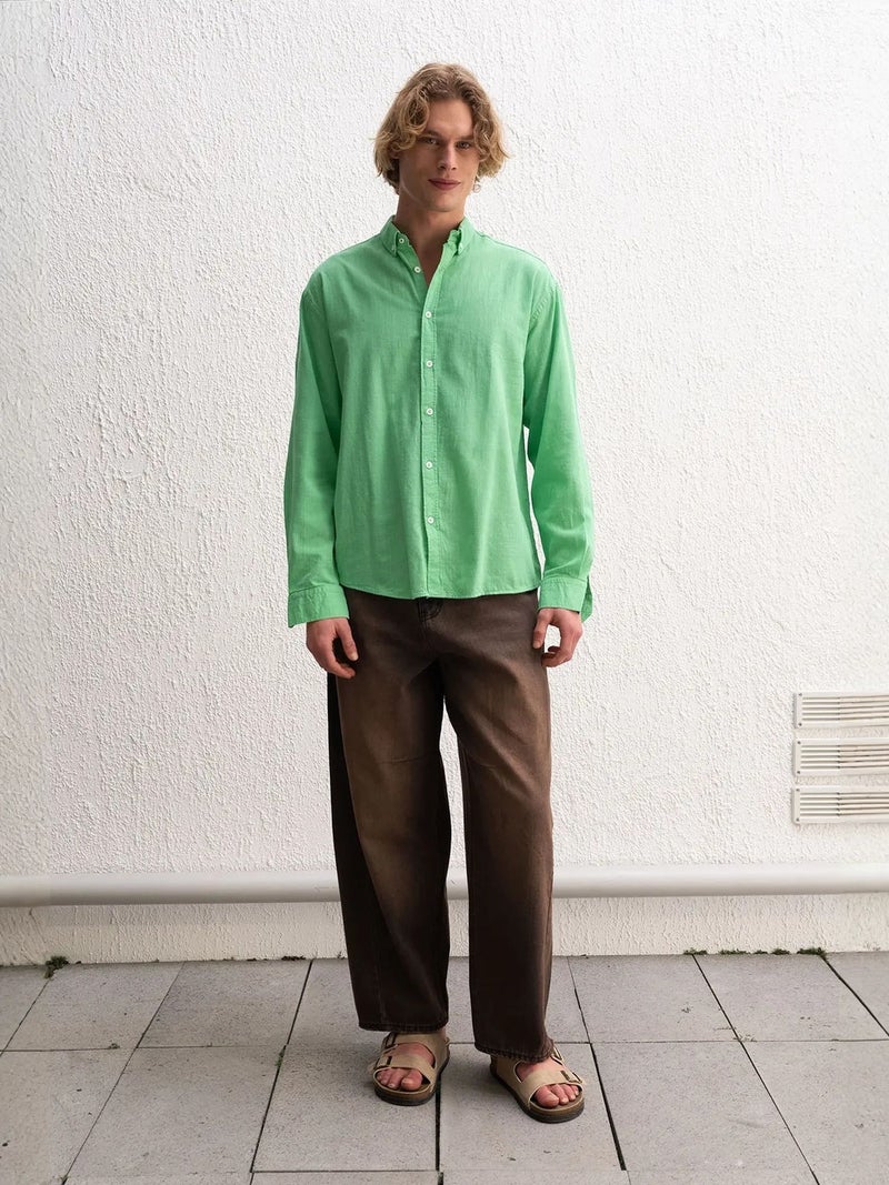 GIESTO Cotton Oversized Button-Up Shirt - Image 3
