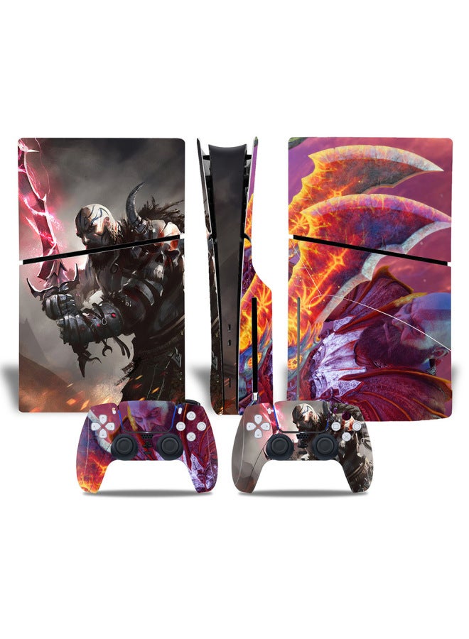 Straight Hair PS5slim Sticker PS5 Game Console PS5S Optical Drive Version Color Film P5SLIM Full Package Host Film-Color:XY-PS5SDisc-0226 - Image 5