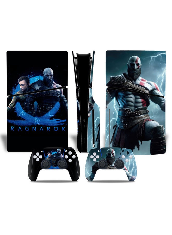 Straight Hair PS5slim Sticker PS5 Game Console PS5S Optical Drive Version Color Film P5SLIM Full Package Host Film-Color:XY-PS5SDisc-0226 - Image 3