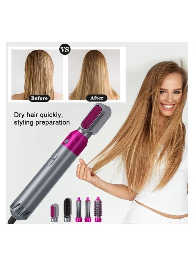 ACLIX 5 in 1 Hot Air Styler Curler Brush Negative Ionic Hair Straightener Hot Air Styler Hair Brush Curl & Styler Hair Dryer Comb Ideal Curly Hair  - Image 2
