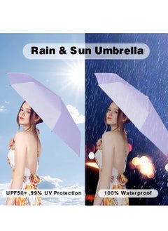 KASTWAVE Travel Sun Rain Umbrella for Walking With Case, Compact UV Umbrella for Sun and Rain, Lightweight Portable, Windproof Parasol Umbrella UV Protection for Women and Men  - Image 2