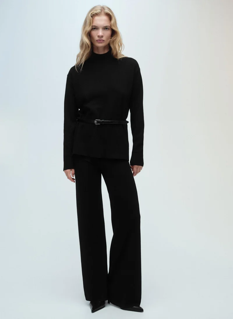 MANGO Perkins Neck Knitted Sweater