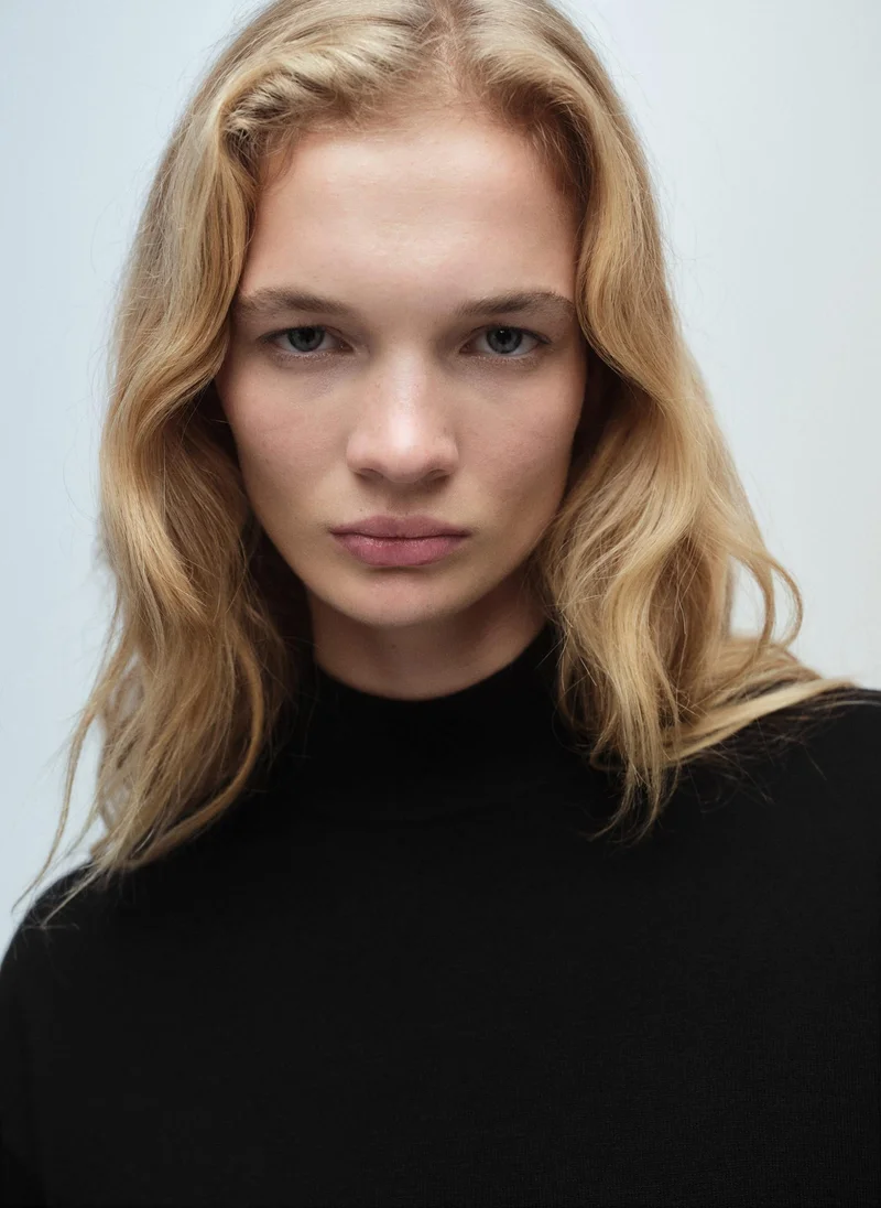 MANGO Perkins Neck Knitted Sweater