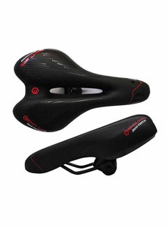 ENDLESS  Endless EL1045 Sleek Cycle Seat with Red Reflective Safety Strip | Black | Material : PU | Universal Memory Foam Seat with Breathable, Shock Absorbing and Waterproof Bike Saddle for All Type of Bikes  - Image 1