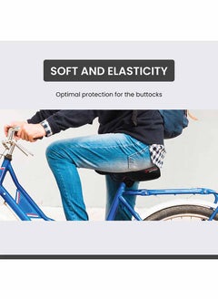 ENDLESS  Endless EL1045 Sleek Cycle Seat with Red Reflective Safety Strip | Black | Material : PU | Universal Memory Foam Seat with Breathable, Shock Absorbing and Waterproof Bike Saddle for All Type of Bikes  - Image 3