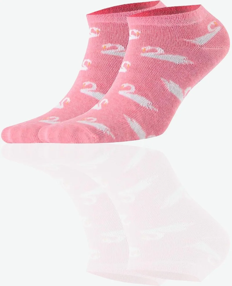 Socksmax Women's Cotton 3 Pairs Swan Patterned Ankle Socks - 1710