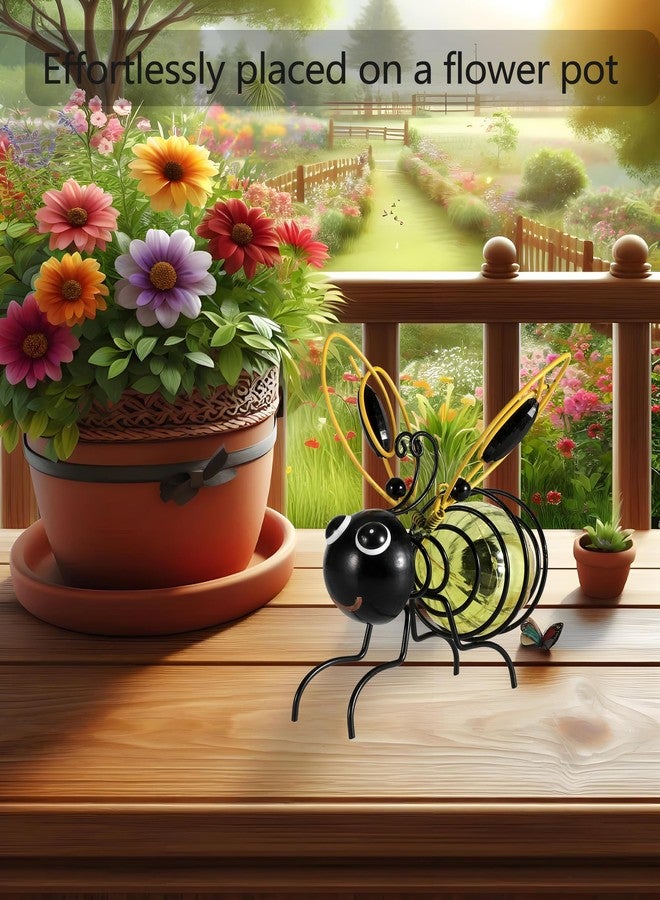 GoGnome Lighted Outdoor Display - Solar Powered Hanging Bee Decor with Bouncy Springs - Outdoor Hanging Solar Lights for Christmas Garden, Yard, Patio, Porch (Yellow) - Image 3