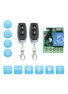 NIBEMINENT 4-Piece Wireless Remote Control Switch Set Black/Silver  - Image 3