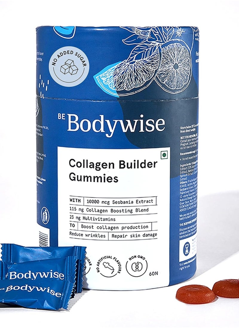 Be Bodywise Be Bodywise Vegan Collagen Builder Gummies(115mg) With Vitamin C, Glutathione & Hyaluronic Acid 60 Day Pack  - Image 1