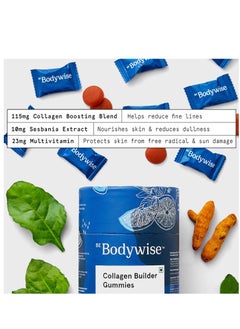 Be Bodywise Be Bodywise Vegan Collagen Builder Gummies(115mg) With Vitamin C, Glutathione & Hyaluronic Acid 60 Day Pack  - Image 2