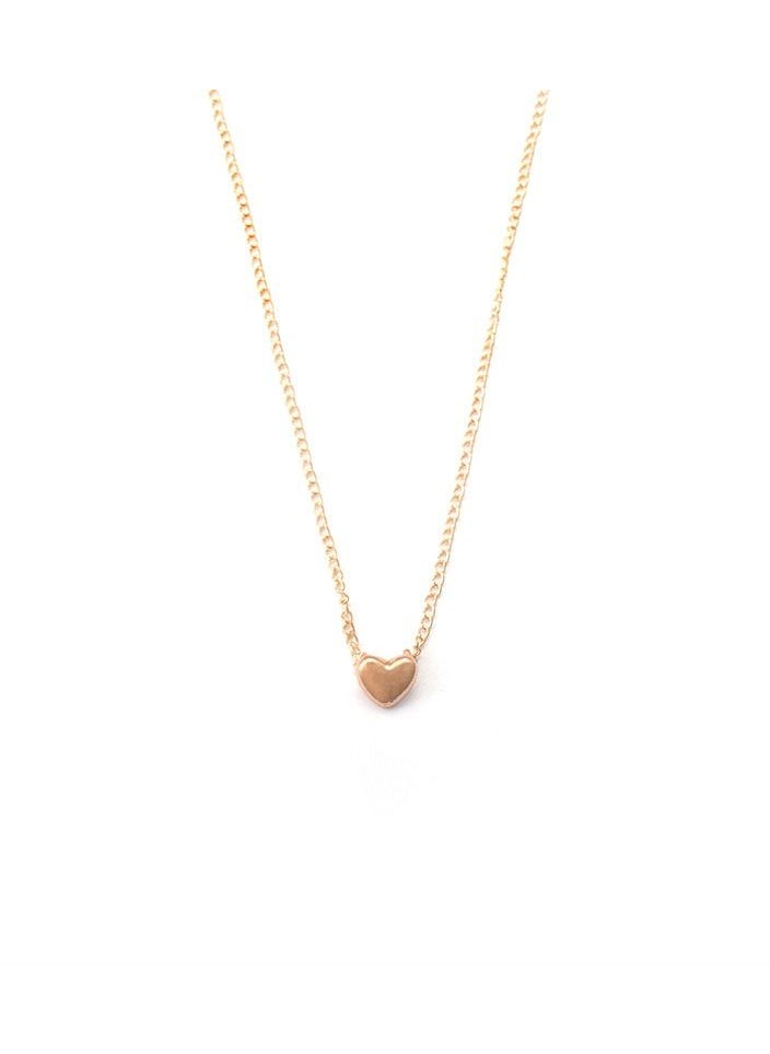 Satinior - Gold Heart Titanium Steel Necklace - Image 1