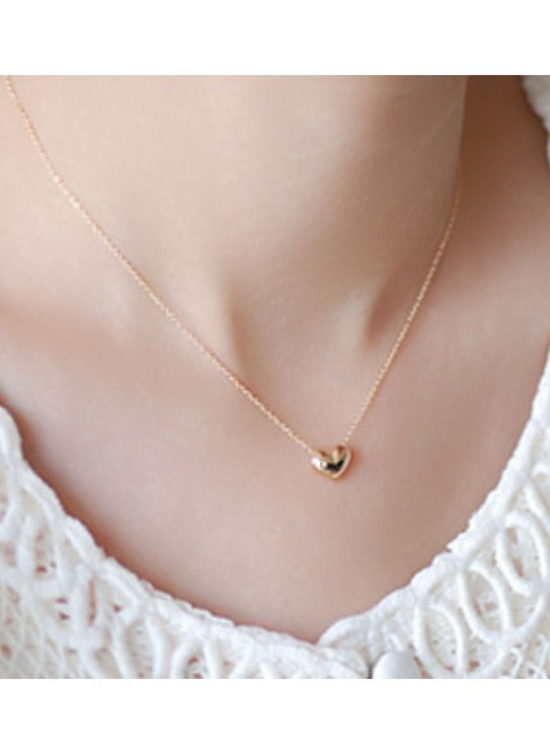 Satinior - Gold Heart Titanium Steel Necklace - Image 1