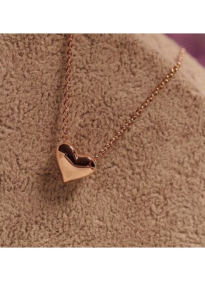 Satinior - Gold Heart Titanium Steel Necklace - Image 1