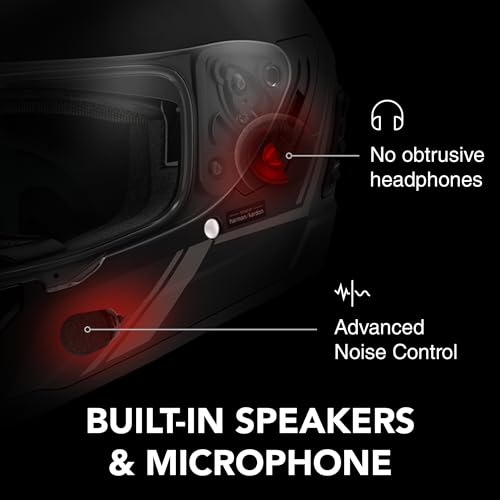 Sena Stryker Full Face Smart Helmet with Integrated Mesh and Bluetooth Communications, LED Taillight, and Sound by Harman Kardon, DOT (Matte Black, X-Large) - Image 2