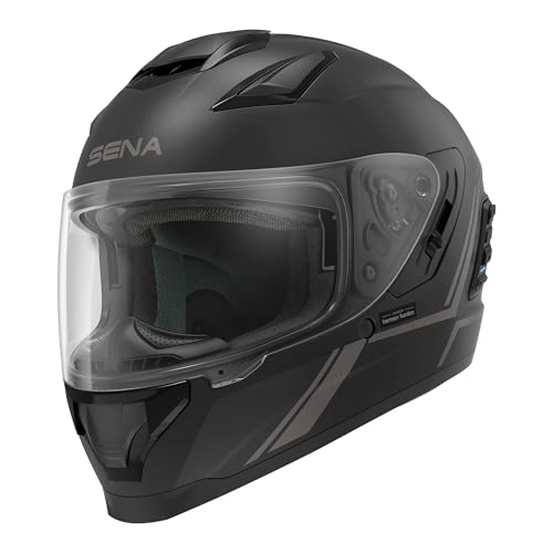 Sena Stryker Full Face Smart Helmet with Integrated Mesh and Bluetooth Communications, LED Taillight, and Sound by Harman Kardon, DOT (Matte Black, X-Large) - Image 1