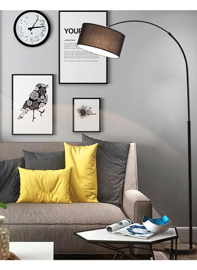 HQ-GAMING - Standing Lamp for Living Room, Floor Lamp with White Adjustable Hanging Shade, Modern Lamp Tall Reading Light for Bedroom, Over Couch, Office, 9W LED Bulb Included White 180x90 cm - Image 1