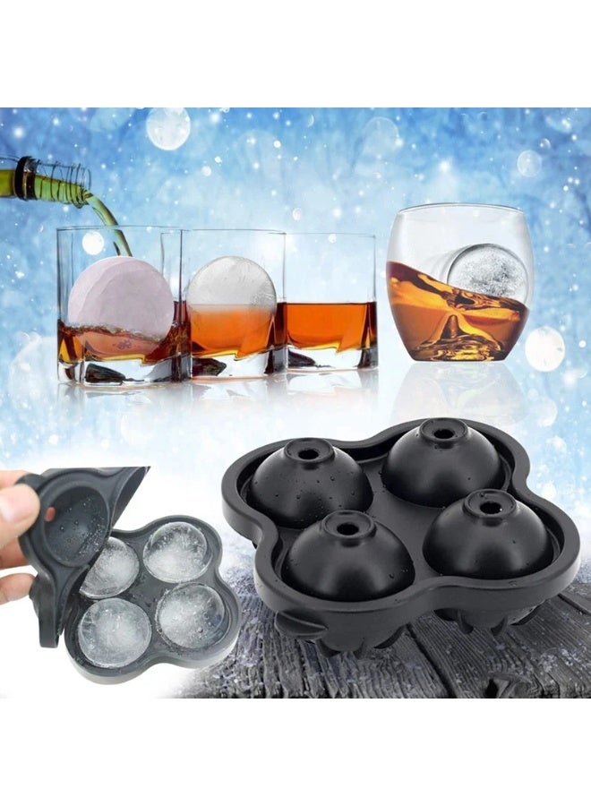10-Piece Silicone Ice Cube and Ice Ball Maker Mold Set for Freezer Cocktails - Image 5