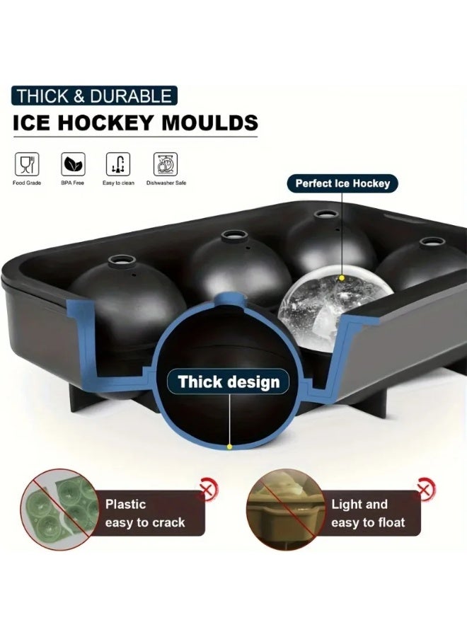 10-Piece Silicone Ice Cube and Ice Ball Maker Mold Set for Freezer Cocktails - Image 2