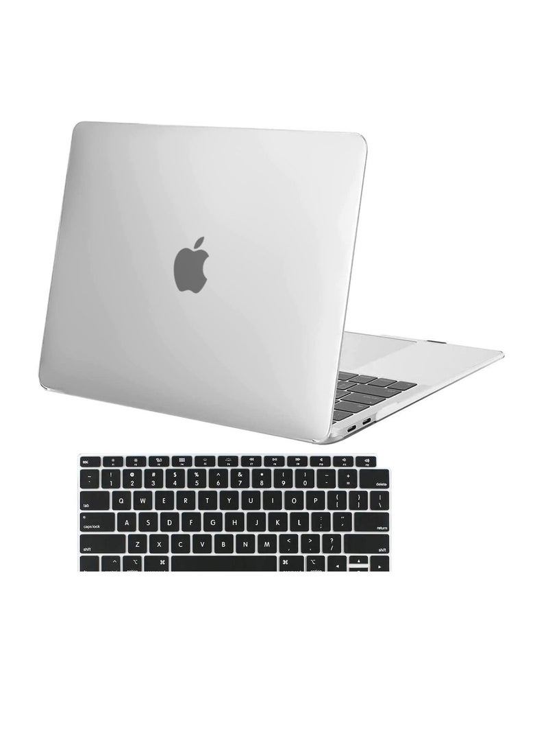 Ntech - Ntech MacBook Air 13 inch Plastic Hard Shell Case and Keyboard Cover Skin 2022 2021 2020 2019 2018 Release A2337 M1 A2179 A1932 Retina Display with Touch ID ( White ) - Image 1
