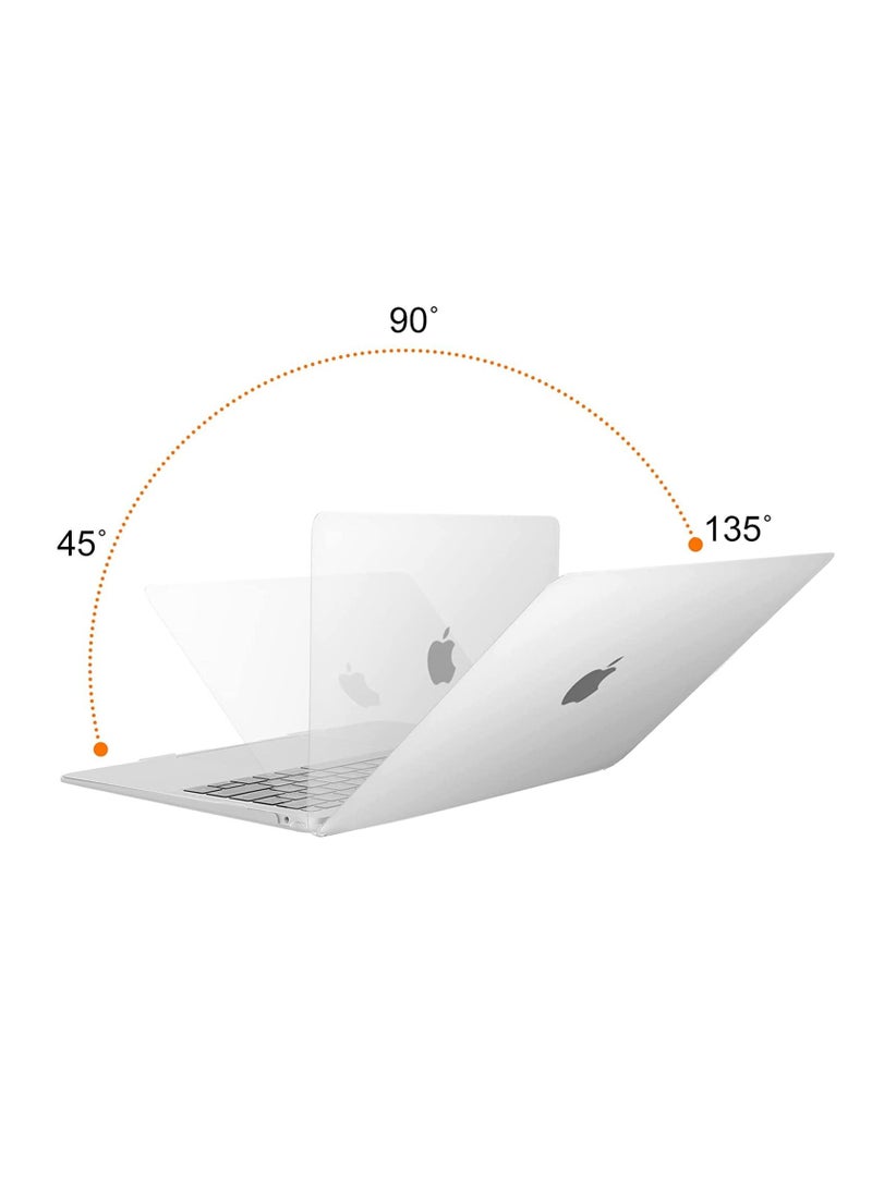 Ntech - Ntech MacBook Air 13 inch Plastic Hard Shell Case and Keyboard Cover Skin 2022 2021 2020 2019 2018 Release A2337 M1 A2179 A1932 Retina Display with Touch ID ( White ) - Image 1