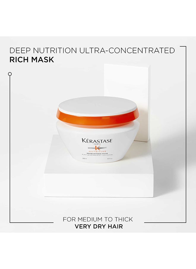 KERASTASE Nutritive Masquintense Riche Hair Mask For Thick Dry Hair 200Ml  - Image 3
