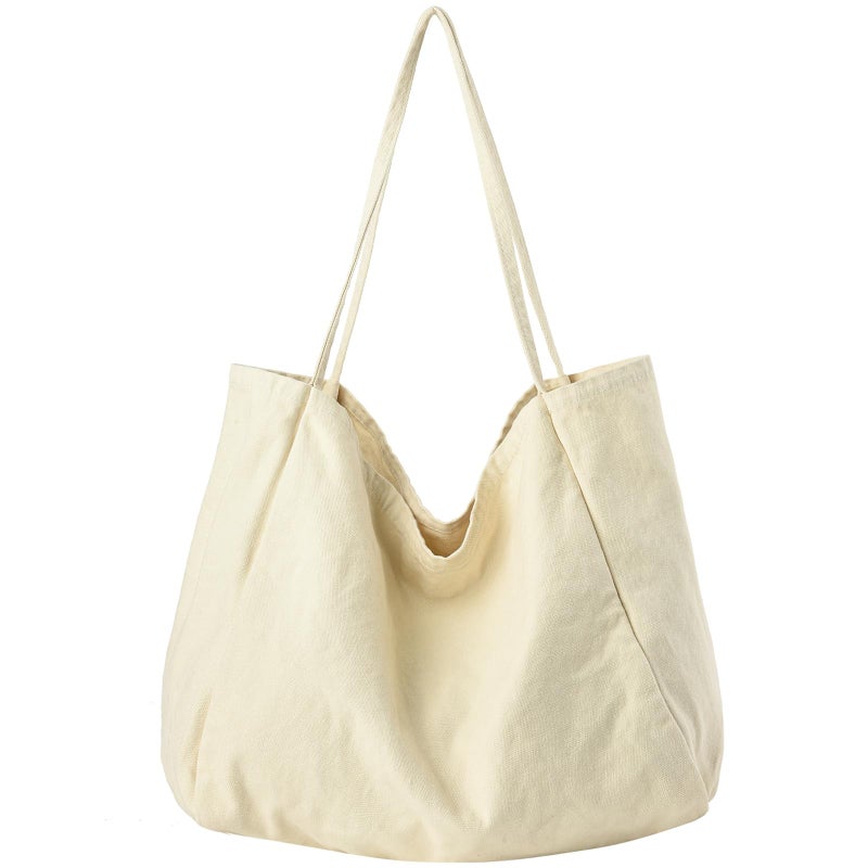 YAVCOOL Canvas Tote Bag for Women Large Hobo Shoulder Bag for Work Travel Casual Message Bag Tote Purse handbags - Image 1