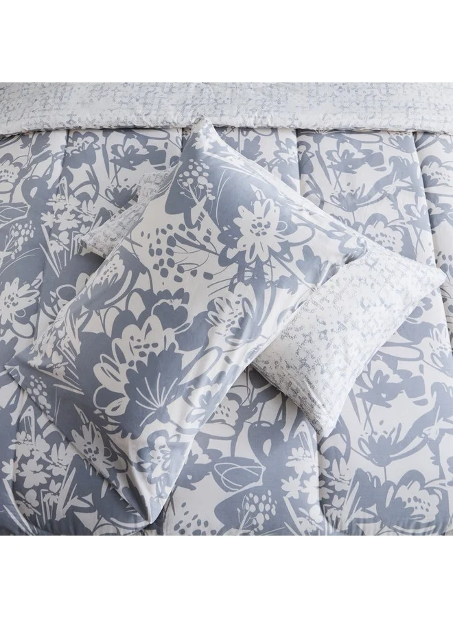 Home Box Aurora Heya 5-Piece Printed Cotton King Comforter Set 240 x 220 cm