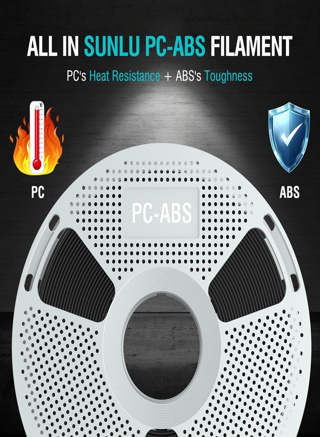 SUNLU PC-ABS 3D Printing Filament 1.75 mm 1 kg, PC & ABS Hybrid Filament, High Strength, Ready to Paint & Plate Ready, Industrial Quality, Heat-resistant Spool, Dimensional Accuracy +/-0.02 mm, 1 kg - Image 2