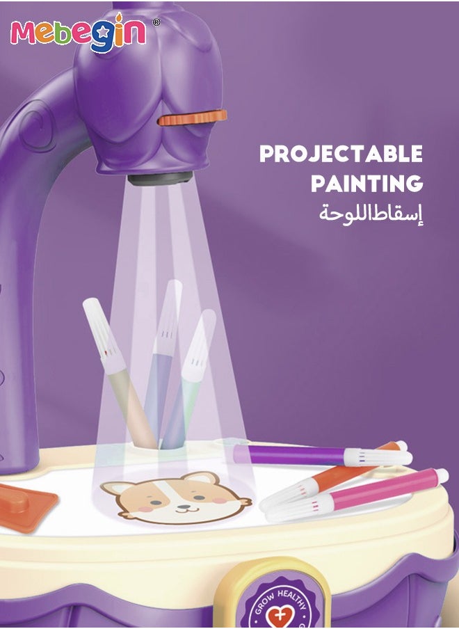 ميبيجين - مجموعة ألعاب 9 في 1 ذات طابع الملحقات مع عربة اليقطين ذات السحب، ورسم وتخطيط ألعاب مكياج، ومجموعة إسقاط الألغاز مع أنماط غنية، ورسومات سعيدة - Image 1