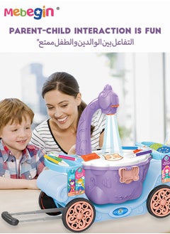 ميبيجين مجموعة ألعاب 9 في 1 ذات طابع الملحقات مع عربة اليقطين ذات السحب، ورسم وتخطيط ألعاب مكياج، ومجموعة إسقاط الألغاز مع أنماط غنية، ورسومات سعيدة  - Image 5