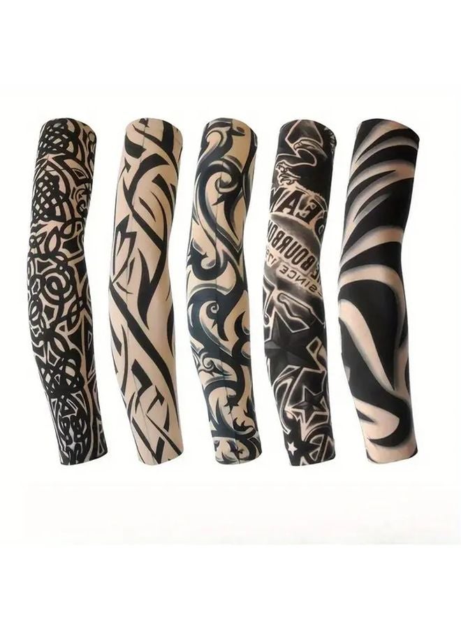 Colorful Cool Temporary Tattoo Sleeves Arm Protectors For Skateboarding Beach 2 Pack - Image 4