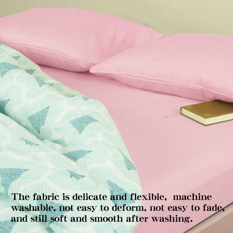 NTBAY Twin Fitted Sheet Only - Brushed Microfiber Deep Pocket Fitted Sheet - Soft, Wrinkle-Free, Fade-Resistant, Stain-Resistant, Hotel Quality Fitted Bed Sheet, Pink - Image 5