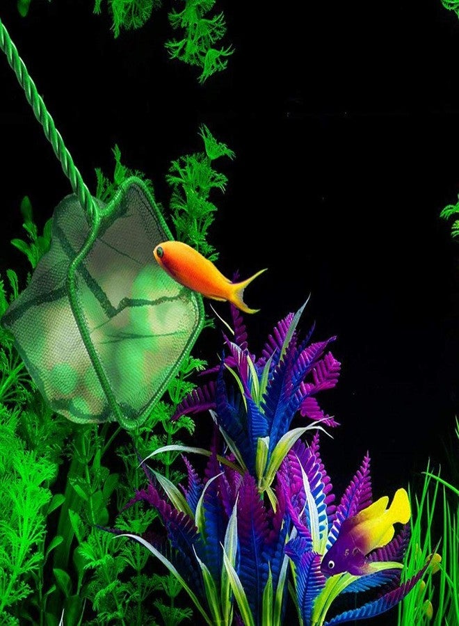 XMHF 3pcs 3" Wide Spiral Handle Metal Frame Fish Tank Nylon Fish Catch Net Aquarium Wire Nylon Mesh Fish Quick Catch Landing Net Green - Image 4