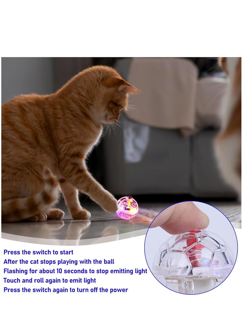 Cat Toy Ghost Hunting Motion Balls 3 Pieces: Cat Ball with LED Light, Flashing Cat Ball Movement Balls Pet Toy Interactive Cat Ball Toy Paranormal Equipment