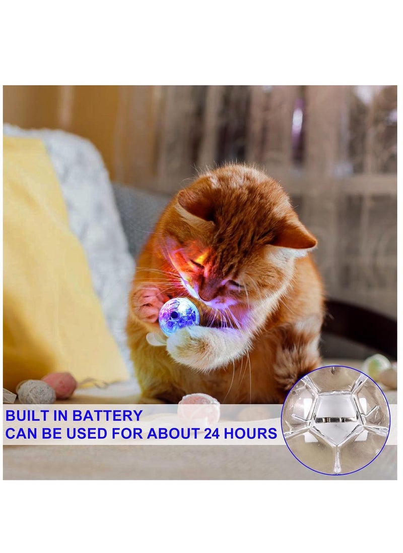Cat Toy Ghost Hunting Motion Balls 3 Pieces: Cat Ball with LED Light, Flashing Cat Ball Movement Balls Pet Toy Interactive Cat Ball Toy Paranormal Equipment