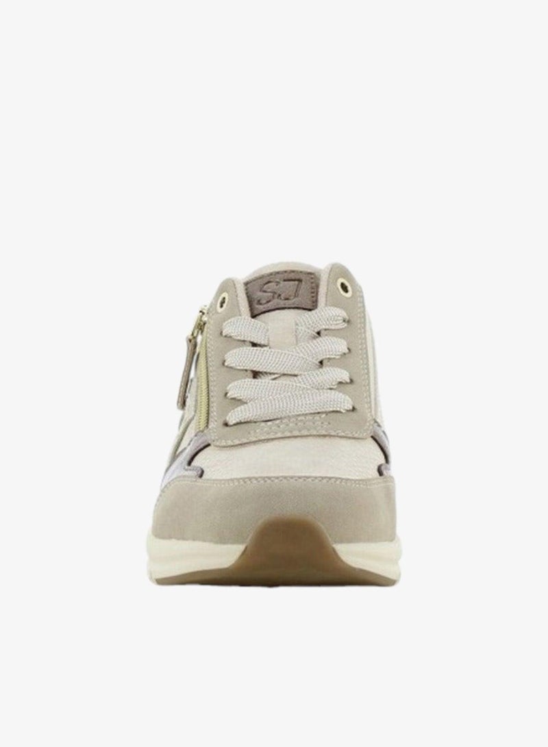 SJ Women's Panelled Lace-Up Sneakers - Image 4