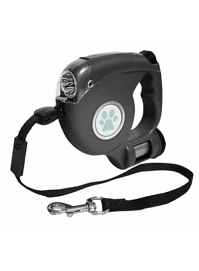 Jebblas Dog Retractable Leashes with Flashlight and Waste Bag Dispenser 3 in 1 Automatic 15ft Dog Walking Leash with Anti-Slip Handle Black - Image 1