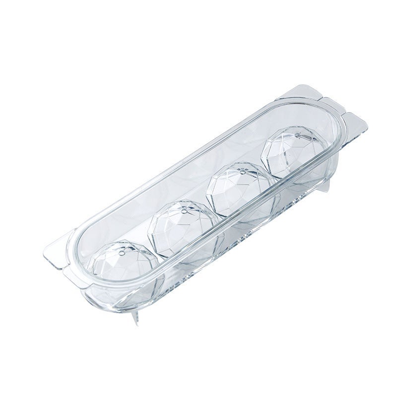 Reusable Ice Cube Tray - Round Ball Shape - Food-Grade PET - 4 Grids - Image 4